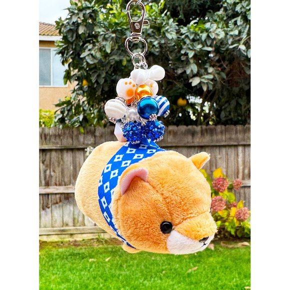 Amuse Shiba Inu Mametaro Puppy Plush Keychain Purse Bag Charm - Picture 4 of 8